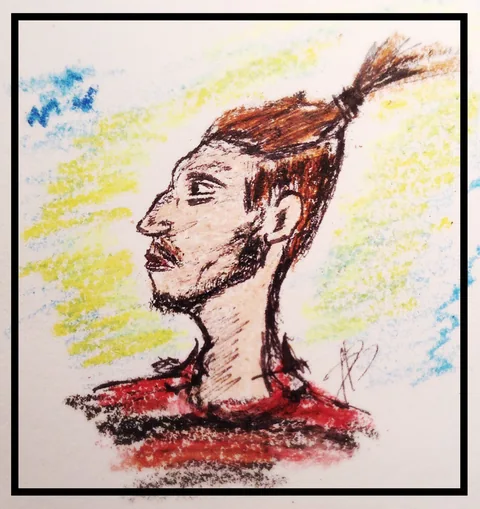 一幅来自我私人档案的画作。对形象的寻找，也在纸上继续。